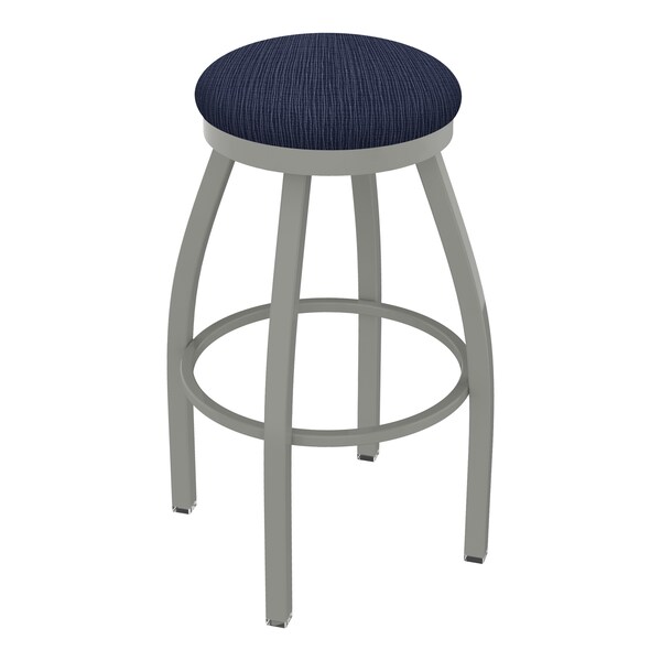 25" Swivel Counter Stool, Nickel Finish, Graph Anchor Seat